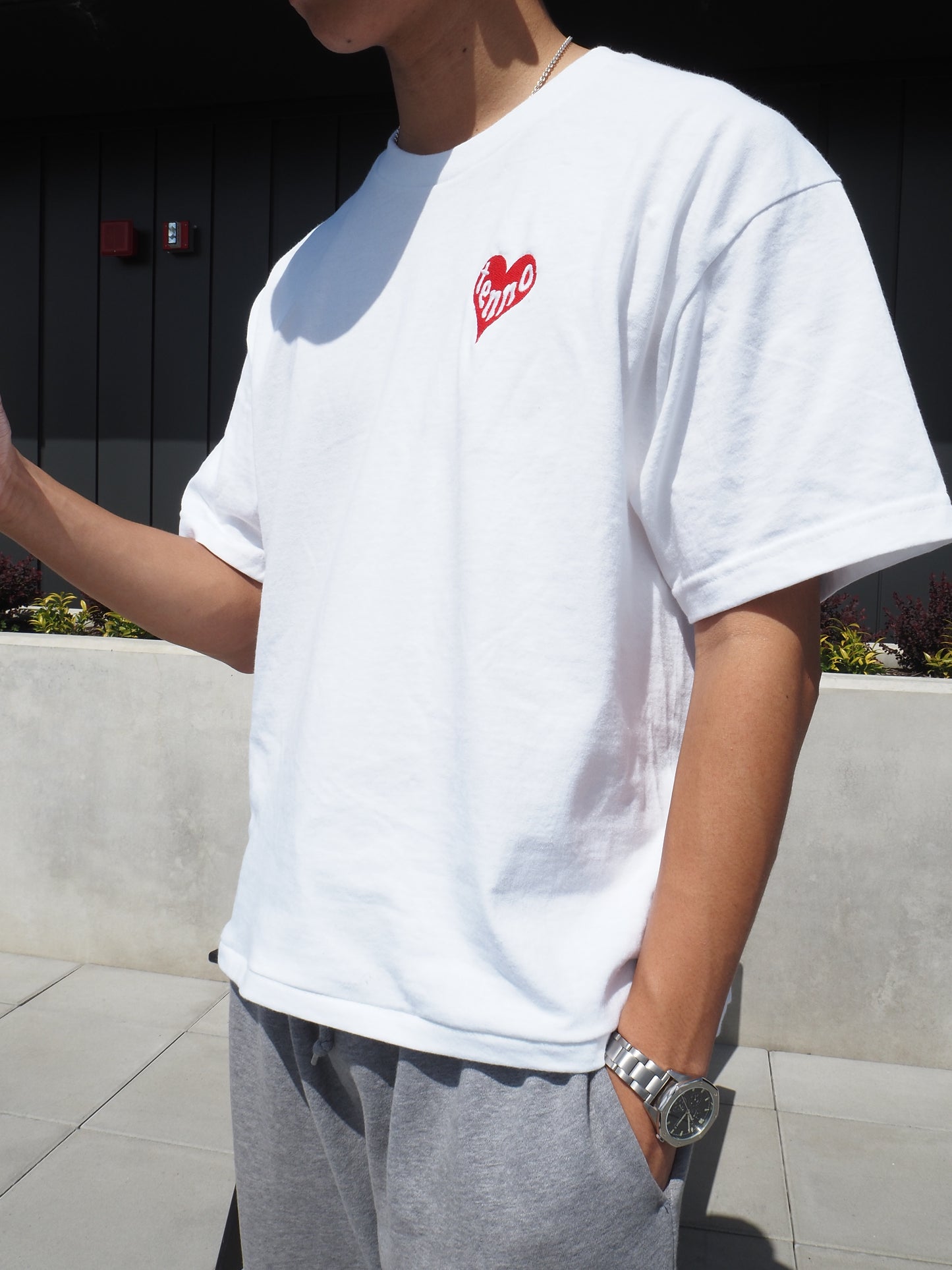 HEART TEE white