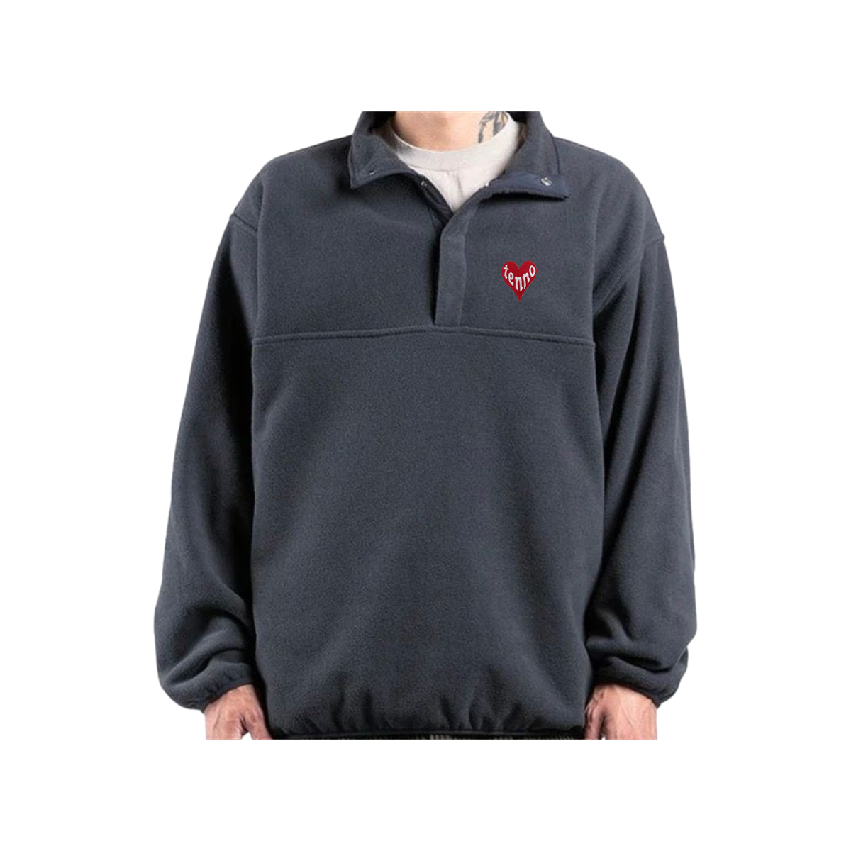 Heart Fleece charcoal