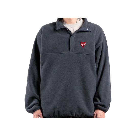 Heart Fleece charcoal